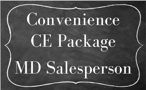 MD Salesperson ONLY Convenience Bundle 8 (FOUR DAYS)-ZOOM CE December 2024