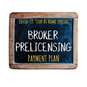 PAYMENT 5-BROKER LICENSING COURSE ZOOM- Oct 3, 2022- Feb 6, 2023