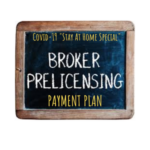 PAYMENT 1   -BROKER PRE-LICENSING- Payment Plan-Jan 11, 2021 (ZOOM)