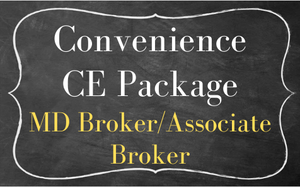 MD Broker/ Associate Broker Convenience Bundle  -ZOOM CE- November 2021